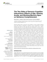 The Two Sides of Sensory–Cognitive Interactions: Effects of Age, Hearing Acuity, and Working Memory Span on Sentence Comprehension