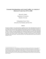Economic Interdependence and Armed Conflict: An Analysis of Historical Trends from 1874 to 2000