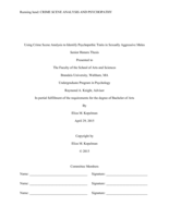 Using Crime Scene Analysis to Identify Psychopathic Traits in Sexually Aggressive Males