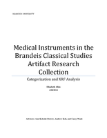 Medical Instruments in the Brandeis Classical Studies Artifact Research Collection