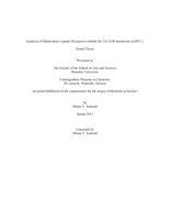 Synthesis of Multivalent Ligands Designed to Inhibit the Tat-TAR Interaction in HIV-1.