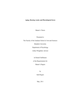 Hearing Acuity, Aging and Physiological Stress