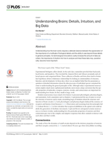 Understanding brains: details, intuition, and big data.