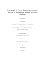 Lexicography as Feature Engineering