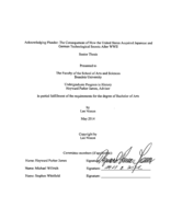 Acknowledging Plunder: The Consequences of How the United States Acquired Japanese and German Technological Secrets After WWII