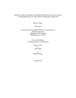 Unhealthy Eating as a Mediator of the Relationship Between Stress and Anxiety:  A Longitudinal Study of College Students Moderated by Depression