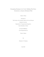 Recognizing Meaning in the Crowd: Building Word Sense Inventories on Amazon Mechanical Turk