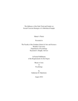 The Influence of the Dark Triad and Gender on Sexual Coercion Strategies of a Subclinical Sample