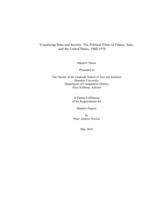 Visualizing State and Society: The Political Films of France, Italy, and the United States: 1960-1976