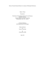 Return of Genetic Research Results: An Analysis of Participant Preferences