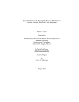 Sexual Sadism and the Psychopathy Facets as Predictors of General Violence and Sexual Crime Behaviors