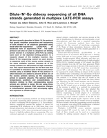 Dilute-'N'-Go dideoxy sequencing of all DNA strands generated in multiplex LATE-PCR assays.