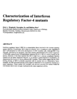 Characterization of Interferon Regulatory Factor-4 mutants