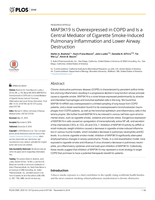 MAP3K19 Is Overexpressed in COPD and Is a Central Mediator of Cigarette Smoke-Induced Pulmonary Inflammation and Lower Airway Destruction.