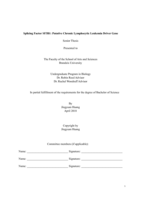 Splicing Factor SF3B1: Putative Chronic Lymphocytic Leukemia Driver Gene