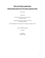 When The West Looked East: British Observations On The Russo-Japanese War