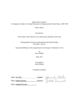 Educational Conquest:  A Comparative Study of Colonial Education in Senegal and the United States, 1880-1920