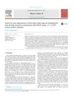 Search for new phenomena in final states with large jet multiplicities and missing transverse momentum with ATLAS using √s = 13 TeV proton–proton collisions