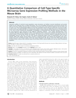A quantitative comparison of cell-type-specific microarray gene expression profiling methods in the mouse brain.