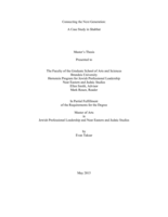 Connecting the Next Generation: A Case Study in Shabbat