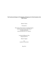The Psychosocial Impact of Termination of Pregnancy for Fetal Anomaly on the Male Partner