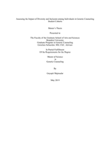Assessing the Impact of Diversity and Inclusion among Individuals in Genetic Counseling Student Cohorts