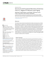 Structural and Functional Recovery of Sensory Cilia in C. elegans IFT Mutants upon Aging.
