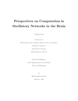 Perspectives on Computation in Oscillatory Networks in the Brain