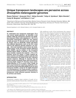 Unique Transposon Landscapes are Pervasive Across Drosophila melanogaster Genomes