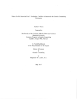 Where Do We Draw the Line?: Navigating Conflicts of Interest in the Genetic Counseling Profession