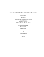 Patients with Intellectual Disabilities: The Genetic Counseling Perspective