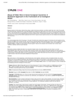Abuse of Older Men in Seven European Countries: A Multilevel Approach in the Framework of an Ecological Model.