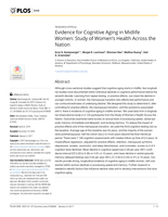 Evidence for Cognitive Aging in Midlife Women: Study of Women's Health Across the Nation.