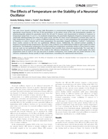 The effects of temperature on the stability of a neuronal oscillator.