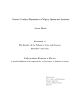Coarse-Grained Dynamics of Open Quantum Systems