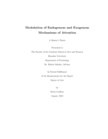 Modulation of Endogenous and Exogenous Mechanisms of Attention