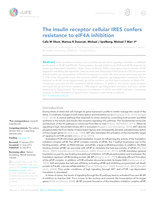 The insulin receptor cellular IRES confers resistance to eIF4A inhibition.