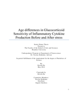 Age differences in Glucocorticoid Sensitivity of Inflammatory Cytokine Production Before and After stress