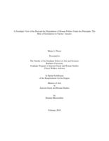 A Nostalgic View of the Past and the Degradation of Roman Politics Under the Principate: The Role of Germanicus in Tacitus' Annales