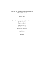 Piu chiar che'l sol:  Reconsidering a Balatta by Anthonello de Caserta