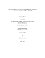 The Transformation of Cain: Karl August Wittfogel's American Acculturation and the Cold War, 1934-1963