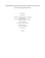 The CRISPR-Mediated Gene Disruption of the Metal-Responsive Transcription Factor-1 (MTF-1) For the Purpose of Creating a Human Knockout Cell Line