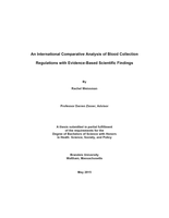 An International Comparative Analysis of Blood Collection Regulations with Evidence-Based Scientific Findings