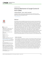 Antenna Mechanism of Length Control of Actin Cables.