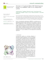Structure of Cryptosporidium IMP dehydrogenase bound to an inhibitor with in vivo antiparasitic activity.