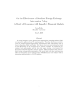On the Effectiveness of Sterilized Foreign Exchange Intervention Policy: A Study of Economies with Imperfect Financial Markets