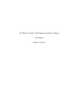 The Effect of Age Bias on Mu Suppression and Source Memory