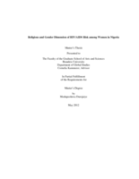 Religious and Gender Dimension of HIV/AIDS Risk Among Women in Nigeria