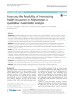 Assessing the feasibility of introducing health insurance in Afghanistan: a qualitative stakeholder analysis