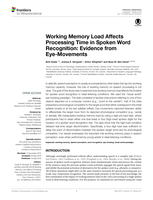 Working Memory Load Affects Processing Time in Spoken Word Recognition: Evidence from Eye-Movements